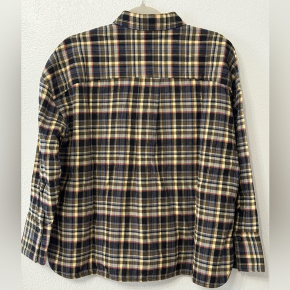 Everlane Boxy Plaid Flannel Shirt Brown Women's Size XS Button Up oversized - Picture 4 of 10
